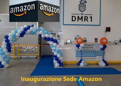 Amazon Allestimenti Maracaibo inaugurazione Amazon organizzazione evento aziendale addobbi palloncini elio catering buffet eventi