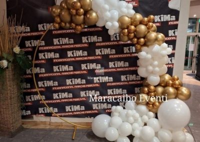 Allestimento evento aziendale scuola ballo Kima cerchio oro bianco Hotel Ancona Fermo Macerata Ascoli Pesaro