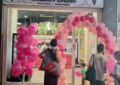 Arco di palloncini inaugurazione locale negozio azienda impresa decorazioni allestimenti Ancona Macerata Fermo Pesaro Ascoli Riccione