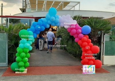 Arco palloncini allestimento planner feste eventi aziendali addobbi impresa evento convegno cena pranzo compleanno azienda