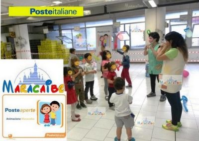 Poste Italiane intrattenimento family day festa famiglie bambini evento aziendale open day